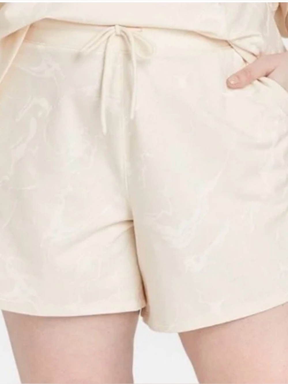 French Terry Cotton Shorts Ivory 5” Women’s All In Motion